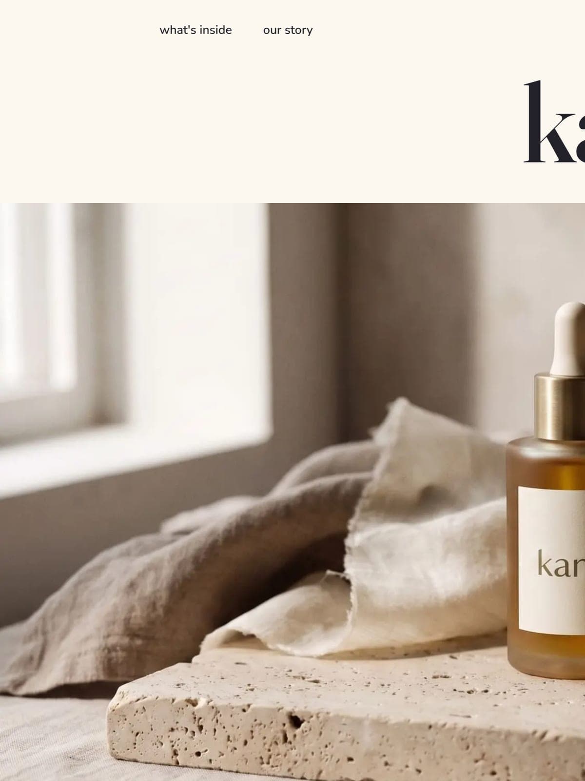 Kanti storefront hero — radiance, made simple