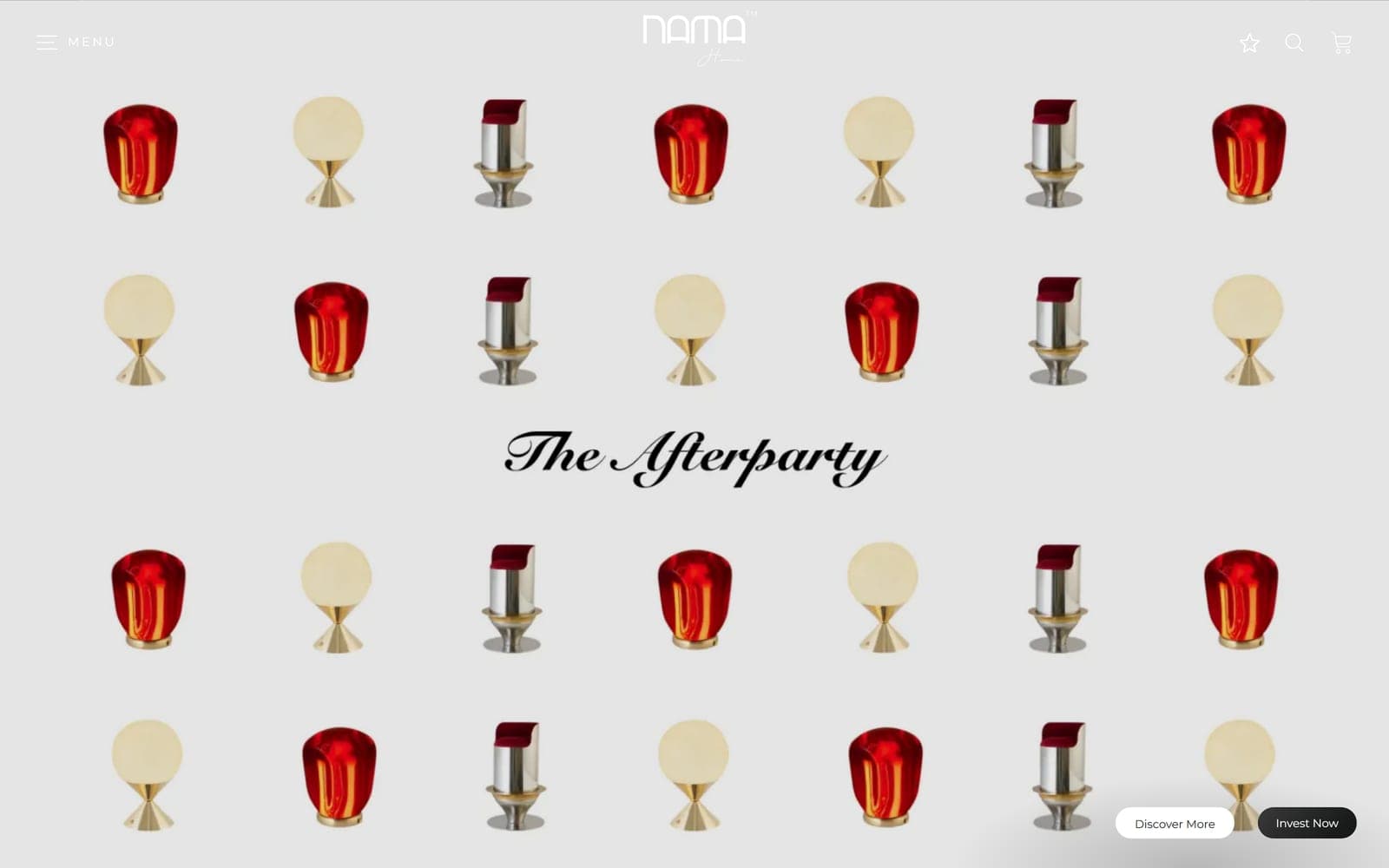 Nama Home homepage — The Afterparty lighting collection