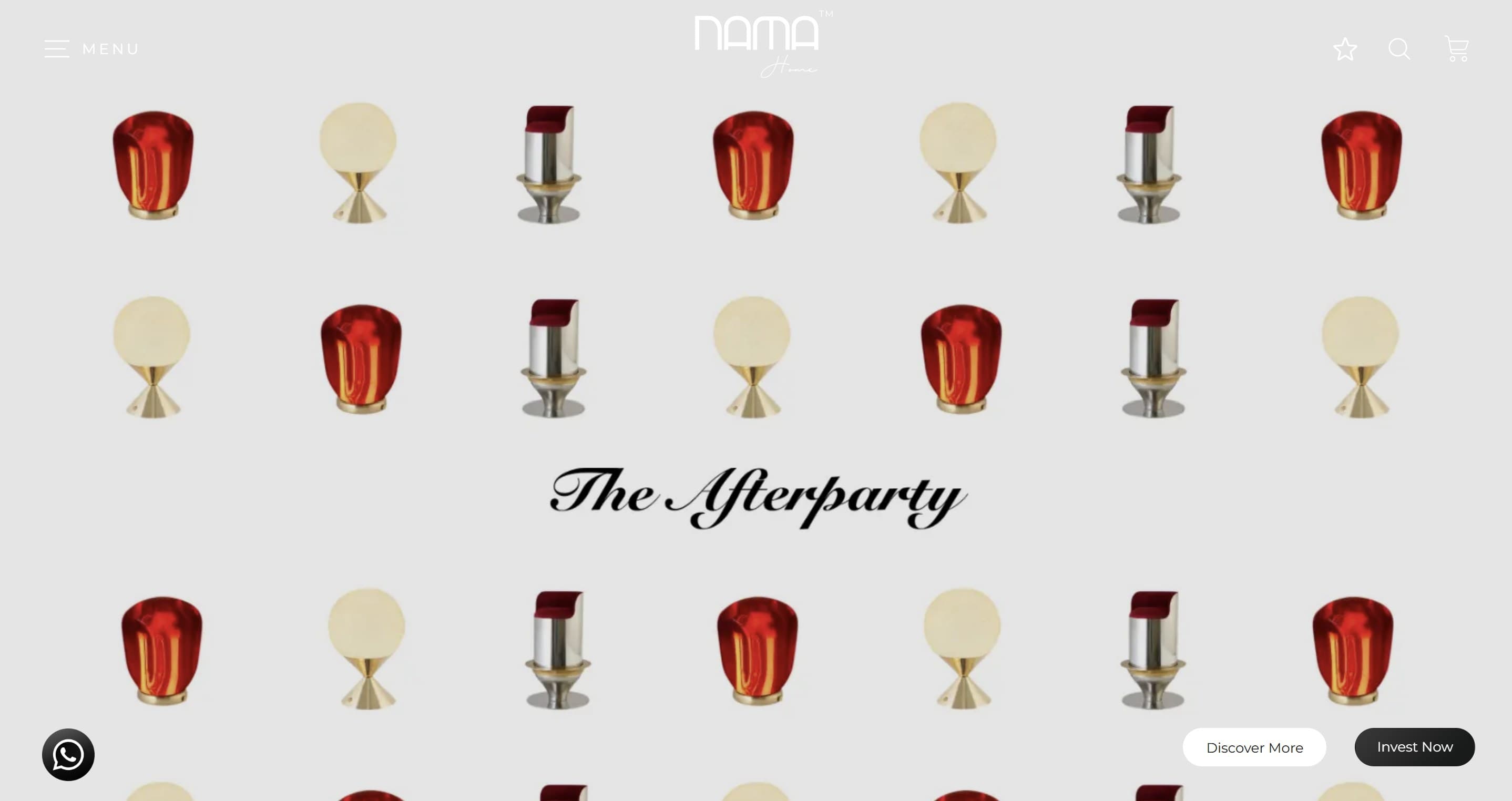 Nama Home — The Afterparty lighting collection grid