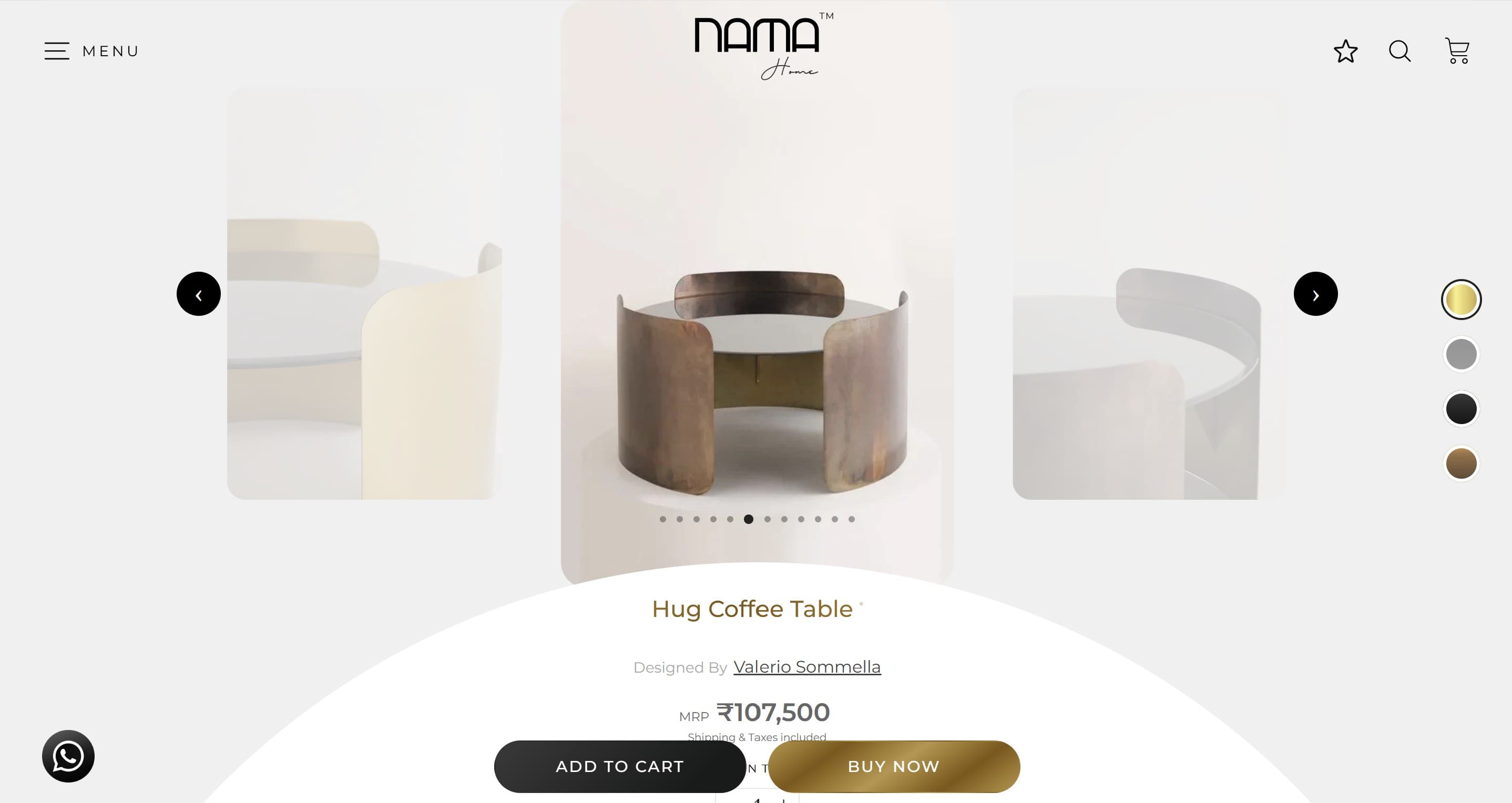 Nama Home Hug Coffee Table product page