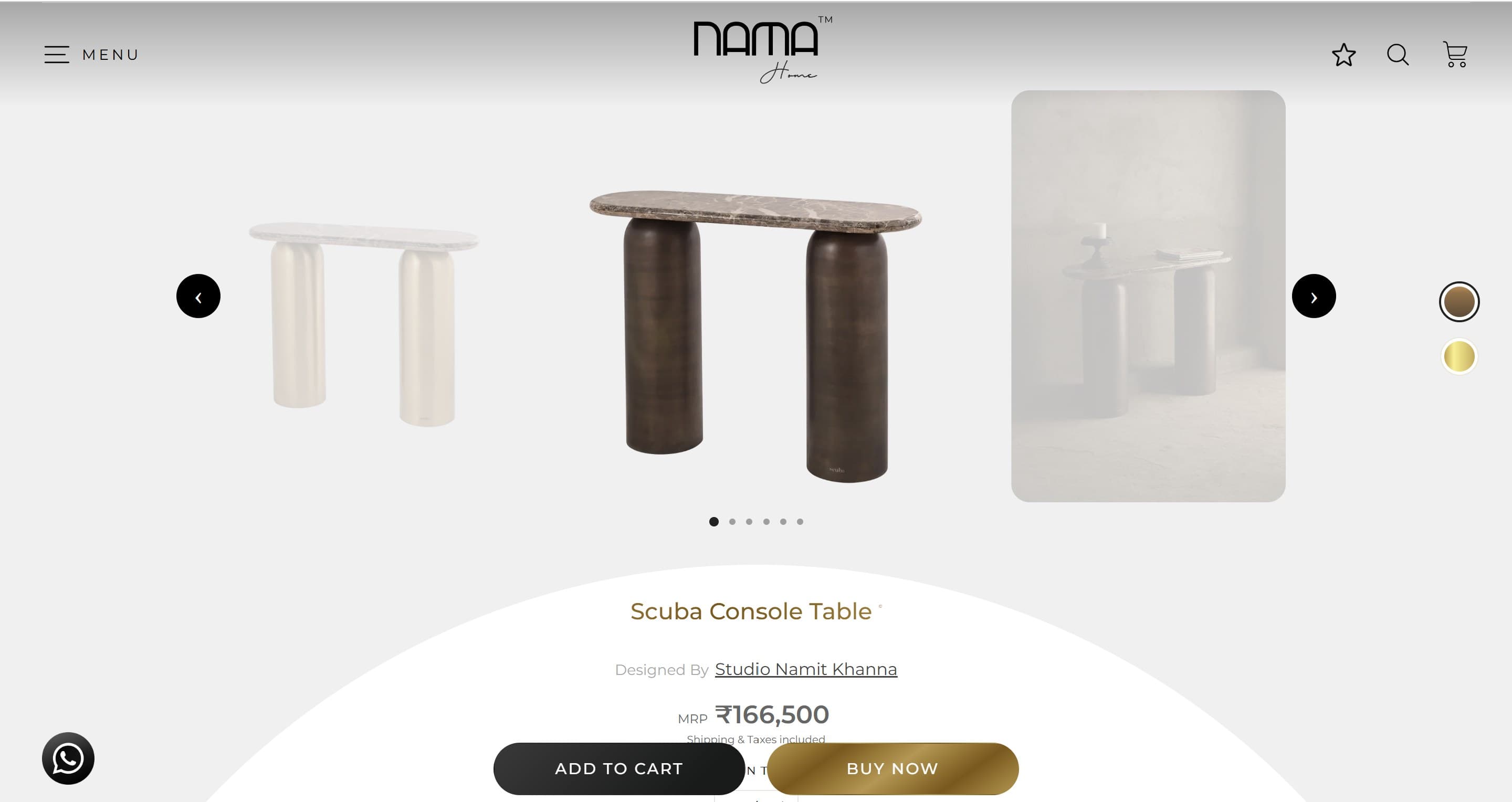Nama Home Scuba Console Table product page