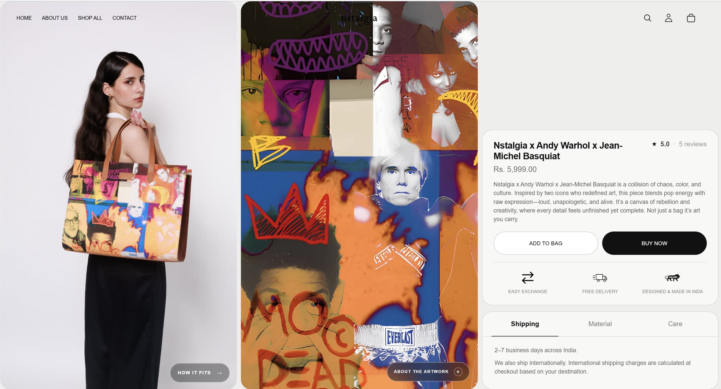 Nstalgia x Andy Warhol x Jean-Michel Basquiat product page