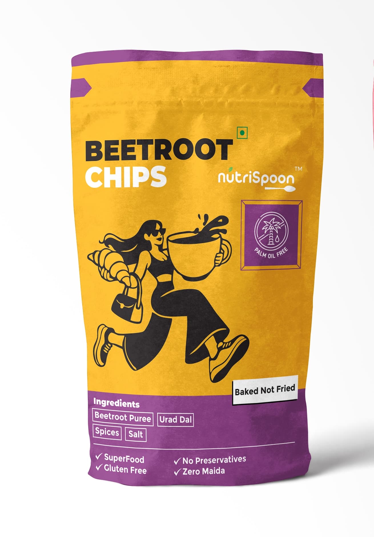 nutriSpoon Beetroot Chips pack design