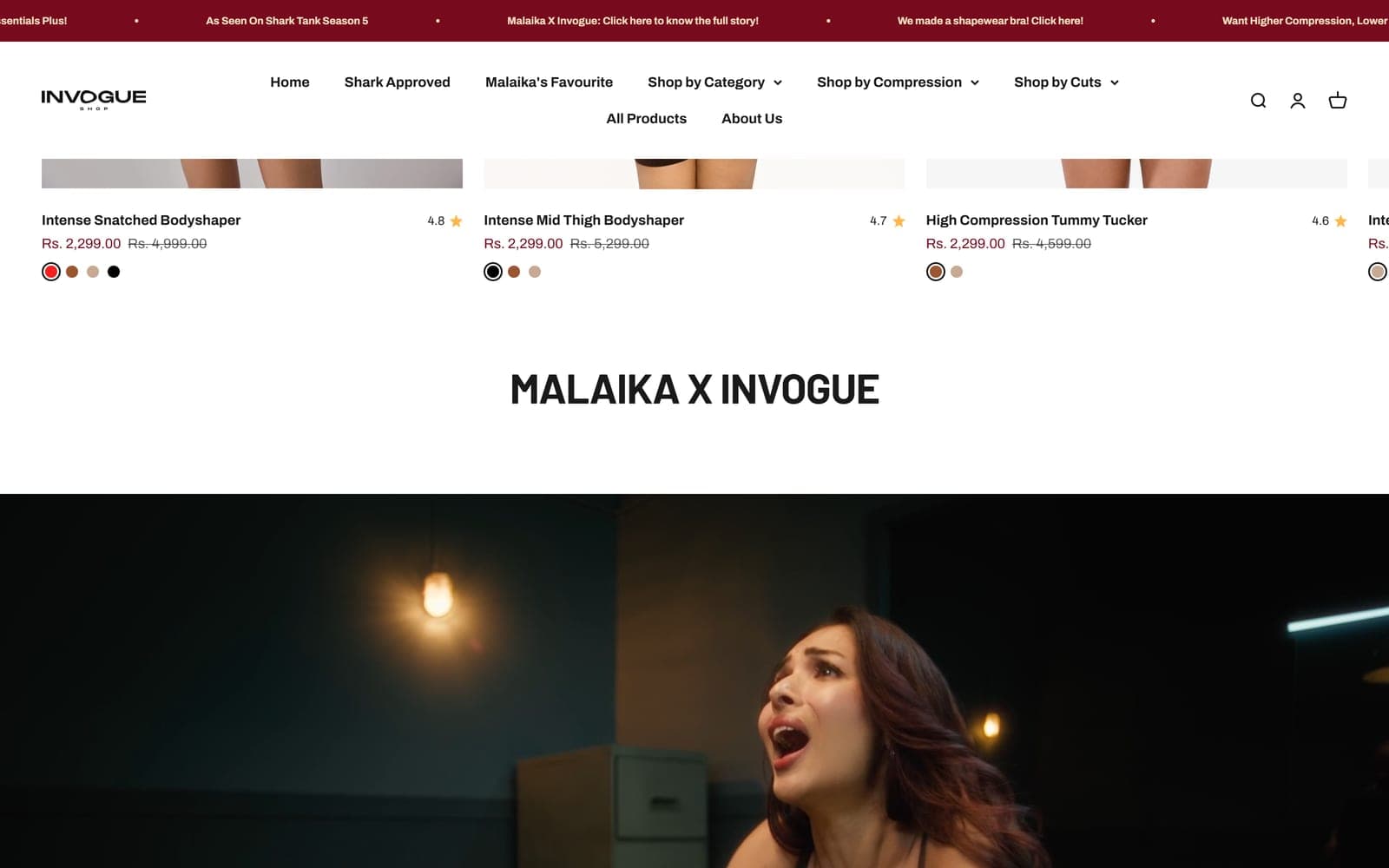 Invogue product grid