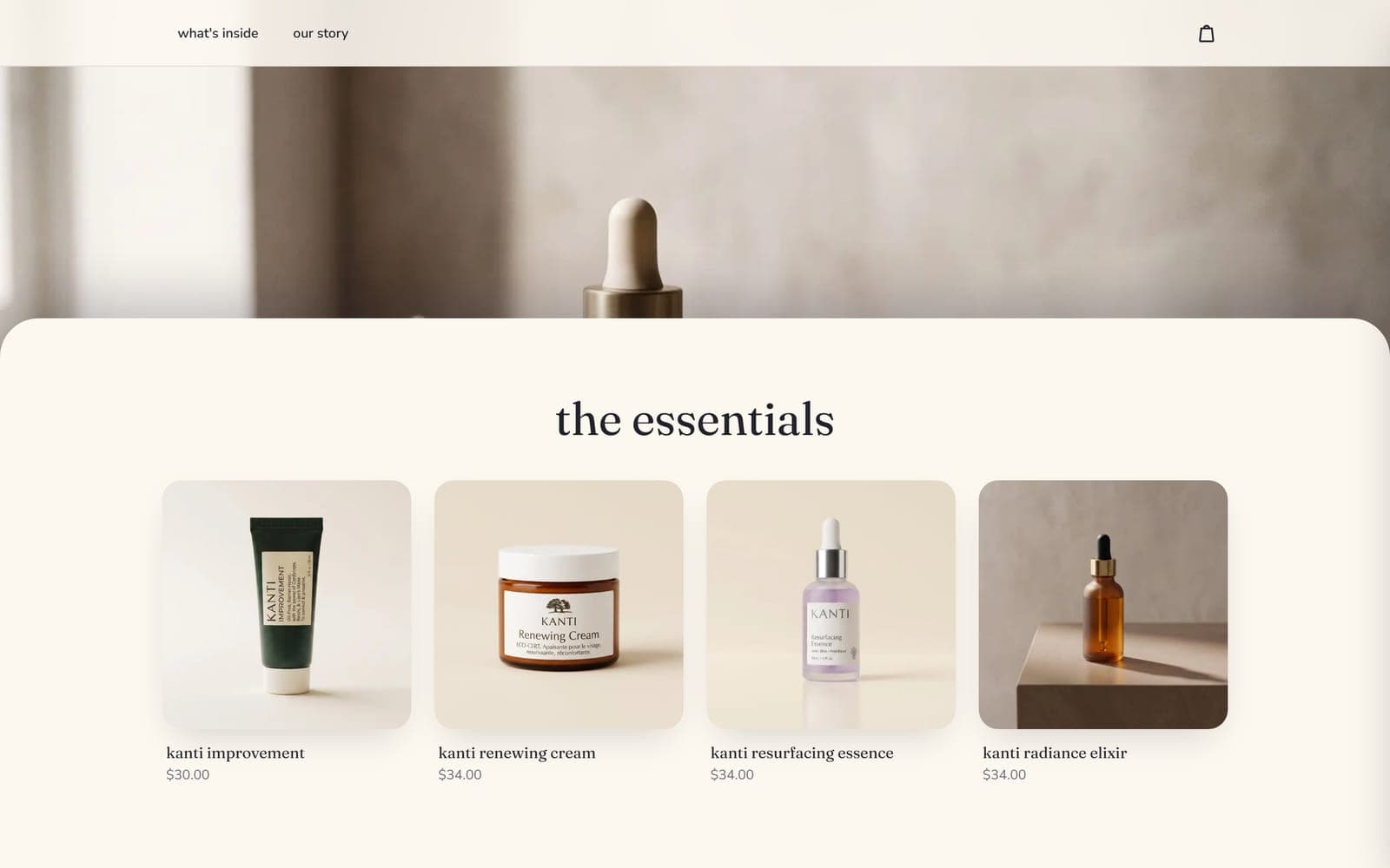 Kanti product grid